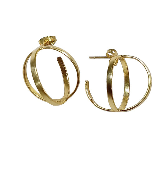 Brass Globe Earrings