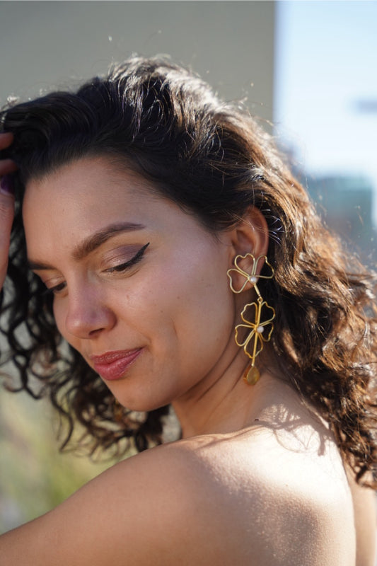 Brass Blossoms Earrings